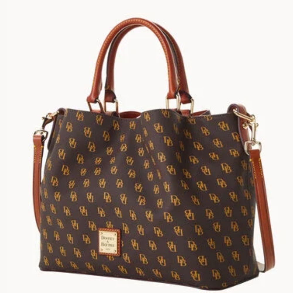NWT Dooney & Bourke Gretta Brenna Tote Crossbody Bag Brown Tmoro NG1905BM - Picture 3 of 7